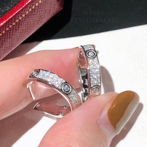 LIEFDE oorbel bedels voor vrouw stud designer diamant fijn zilver Verguld 18K T0P kwaliteit kristal klassieke stijl merk designer sieraden met doos 014