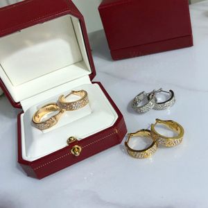 LOVE oorbelbedels voor vrouw stud designer fijn zilver verguld 18K T0P kwaliteit luxe merkontwerper klassieke stijl cadeau voor vriendin met doos 016