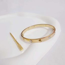 Bracciale Love Famous Braccialetti con cacciavite a vite in acciaio inossidabile placcato oro 18 carati