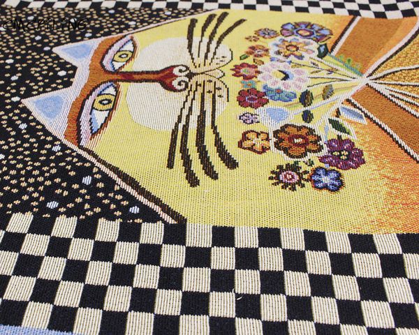 Love Flower Cat Jacquard Fabric, bricolage Patchwork fait à la main, pour lancer un oreiller à la maison Textile Couture à main