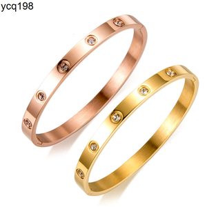 Liefde Vriendschap Armband Goud Rose Goud Zilver met Zirkonia Stenen Roestvrij staal Scharnierende sieraden met Kristal