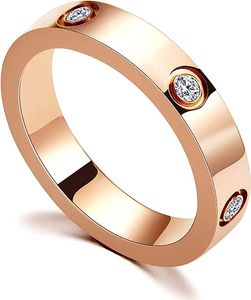 Liefde Vriendschap Ring 18K Goud Zilver Rose Vergulde Zirkonia Roestvrij Staal Belofte Ring Trouwring Sieraden Verjaardagscadeaus voor Vrouwen