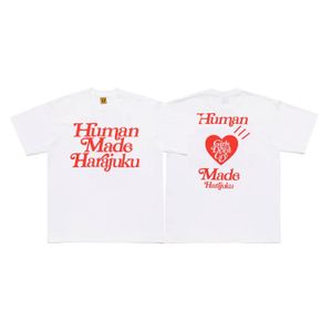 Love Girls Dont Cry Carta impresa HECHO HUMANO Camisetas para hombre 100% algodón Tela cómoda Camiseta de manga corta para hombres Mujeres S-2XL Camiseta de la marca Japan Tide