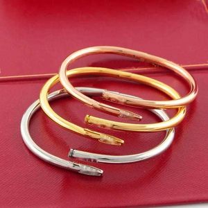 Liefde Gouden Armband Armband Armbanden voor Vrouwen Heren Roestvrij Staal Legering Armband Pulsera Pulseras Plated Silver Rose Sieraden Armbanden Modieuze stijl