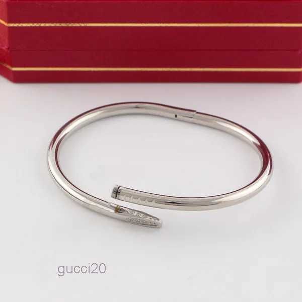 LOVE GOLD BRACELET Nail Designer Bracelet Bracelet pour les femmes pour hommes pour hommes en acier inoxydable Pulsera Pulseras Plated Silver Rose Jewelry Diamond 9902