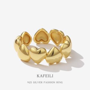 Love Gold Color Rings For Women Hoge Kwaliteit Ring trouwring Bridal Sieraden Geschenken Accessoires Romantisch origineel ontwerp