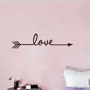 Love Heart Arrow Wall Autocollants Art Design Stickers for Living Room Bedroom Home Decoration Mur Stickers Glass Stickers décor PVC