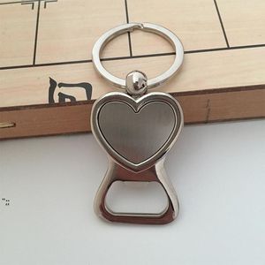 Love Heart Bottle Opener Key Ring Aangepaste bruid bruidegom Gepersonaliseerde trouwfeest Geschenk gunsten voor gasten BBB16236