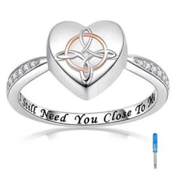 Love Heart Cremation Ash Rings Memorial Urn Ring As Keepsake Sieraden Maat 6-12 ik heb je nog steeds dicht bij me nodig