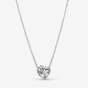 Amour Coeur Arbre Généalogique Collier pour Pandora Réel Argent Sterling Bijoux De Fête De Mariage Pour Femmes Petite Amie Cadeau concepteur Colliers avec Original Retail Box Set