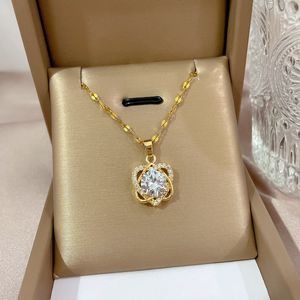 Hou van hart ketting diamanten ketting mode klassieker hangdoek ketting elegante zuster cadeau goud designer ketting choker platina mode dames sieraden