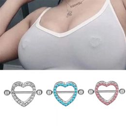 Love Heart Nipple Piercing en acier inoxydable 1pc Crystal Sexy Ring Nails Bargot