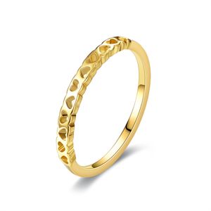 Hou van hartringband roestvrij staal dunne holle hart vinger ring staart voor vrouwen meisjes charm cadeau modeontwerper sieraden