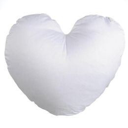 Love Heart Shape 43 * 35 Sublimatie Lege Kussensloop Leuke warmteoverdracht Afdrukken Kussenhoezen Wihte DIY Custom Gift zonder Polyester in te voegen