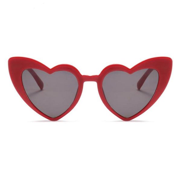 Gafas de sol del corazón del corazón para mujeres 2018 Gafas de sol de ojo de gato de moda Negro Black Red Red Heart Gafas para hombres UV4004820831