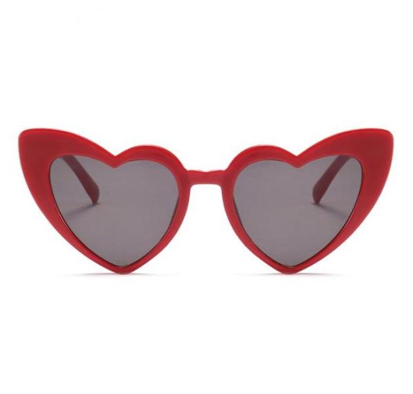Gafas de sol de amor de amor para mujeres 2018 Gafas de sol de gato de moda Gafas de sol negros Red Red Heart Gafas para hombres UV4007283274