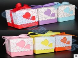 Коробка конфет «Любовь в виде сердечек», свадебный шарм, подарочная коробка для душа, подарочная сумка для свадьбы, с лентой9376493