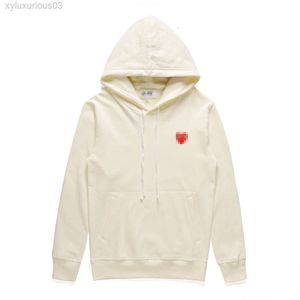 Amor sudaderas con capucha Sudaderas Diseñador para hombre Com Des Garcons Play Sudadera Cdgs Red Heart Zip Up Sudadera con capucha Marca Navy 958