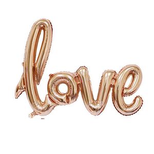 Love Letter Balloon Verjaardag Wedding Valentijnsdag Verjaardagsfeest Decoratie Aluminium film Champagne Romantic Decor Props RRA267