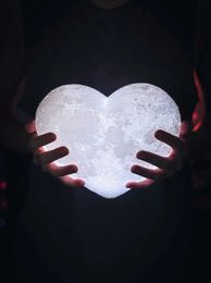 Love Moon Light 3D Light LED imprimé