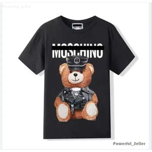 Love Moschino T Shirt Homme 2023 Moschino Designer Haute qualité Femme Coton Polo Bear Pull T-shirt et Style Crewneck Manches Courtes 2111