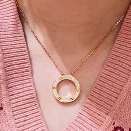 Collier LOVE pour femmes designer diamant plaqué or 18 carats T0P qualité bijoux de mode de luxe plus haut compteur matériaux avancés avec boîte 003