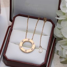 LIEFDE ketting Zes diamanten ketting voor vrouwen designer diamant T0P kwaliteit hoogste tegenkwaliteit merk designer kristal 925 zilveren premium geschenken 004