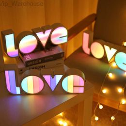 Love Neon Light Sign LED Carta Lámpara de noche Batería USB Powered Nightlight para Navidad Propuesta de San Valentín Decoración de boda HKD230825