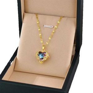 Amour Pendentif Collier Trèfle Colliers Coeur Hommes Ice Out Chaîne Diamant CD Designer pour Femme Chaîne Charme Or Croix Westwood S Bijoux