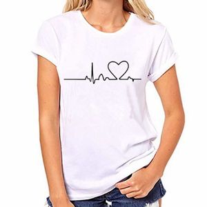 T-shirts imprimés d'amour pour femmes harajuku t-shirt d'été nouveau tops de mode plus taille t-shirt tee-shirt de tee-shirt