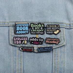 Liefde lezen zoals boek emaille pins grappige creatieve boeken broches revers badge voor kleding rugzak sieraden cadeau pin voor boekenwurm
