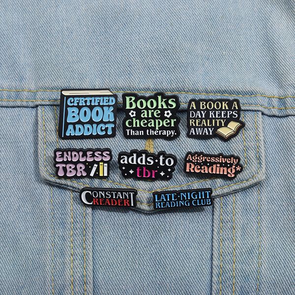 Amour lecture comme livre épingles en émail drôle livres créatifs broches revers Badge pour vêtements sac à dos bijoux cadeau broche pour rat de bibliothèque
