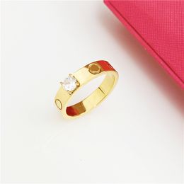 anillo de anillo de amor anillos para mujeres anillos de diamantes bandas de joyería de diseñador anillo de acero inoxidable participación de boda regalos de aniversario de 18 km plateado rosa plateado plateado