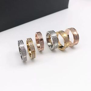 Liefdesring designer ring koppels diamanten schroefring dames roestvrijstalen zirkoon sieraden geschenken dames sieraden groothandel