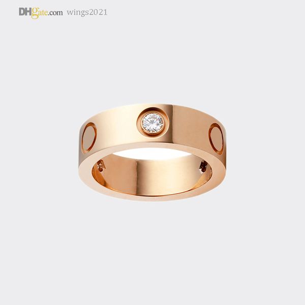 Anillo de amor Anillos de diseño Anillo de banda Carti 3 diamantes Mujeres/Hombres Joyería de lujo Acero de titanio Chapado en oro Nunca se desvanece No Allergic4HOM