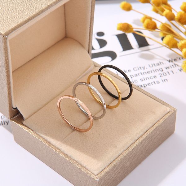 Love Ring Designer Rings Direct Tiktok, Simple Steel Ring INS, Jitter Net Red de hombres y mujeres Pareja roja, Trendsetter Jewelry