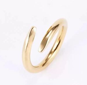 Anillo de amor Anillo de diseño de alta calidad Anillo de uñas Joyería de moda Hombre Anillos de promesa de boda para mujer Regalo de aniversario 9 colores tienen bolsa para el polvo