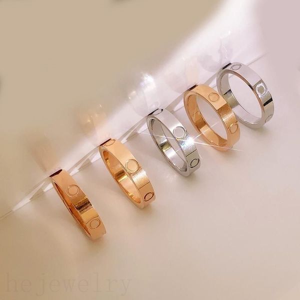 Letter de amor de amor Pareja Promesa Men Ring Carta Boda Body Band Woman Woman Simple Hip Hop Aleación clásica Pretty Female Gold Gold Rings Street ZB010 E4