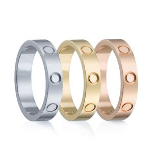 Liefde ring luxe designer sieraden ring vergulde gouden rose zilver mannen dames diamant verloving cjeweler paar cadeau klassieke mode band ontwerpers ringen