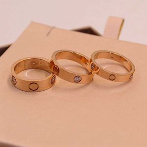 Love Ring Men and Women Luxury and Exquise Ring New Love Ring Womens Rose Gold Diamond Free Fashion Personnalisé avec des bagues originales