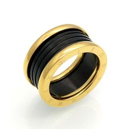 Anillo de amor, anillo de banda de oro plateado, circón, joyería de diseñador para hombre y mujer, un regalo de boda para la fiesta de recién casados, titanio de alta calidad s224P