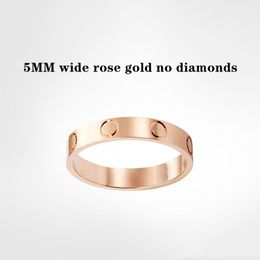 Bague d'amour bague en argent sterling bagues de créateur pour femmes hommes bagues or alliage d'argent plaqué or rose ne se fanent jamais pas allergique 4mm 5mm 6mm bagues en or de mariage en gros