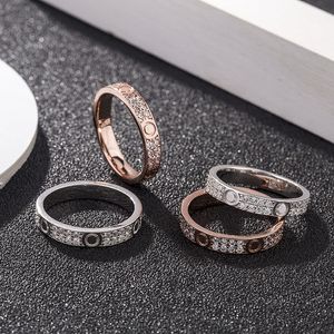 Liefde ring dames paar diamantschroef dunne nagelringen met stenen taillesloze zirkooncadeaus voor vrouwelijke accessoires