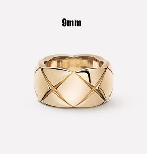 Liefdesringen Dames Heren Bandring Designer Ring Mode-sieraden Titanium Staal Enkel raster Ringen met diamanten Casual Paar Klassiek Goud Zilver Roos love ring2024