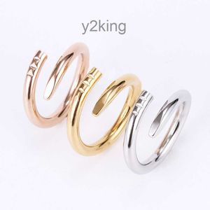 Love Rings Womens Band Ring Jewelry Titanium Steel Single Nail European and American Fashion Street Casual Casual Classic Gold Silver Rose Taille en option 5hwr