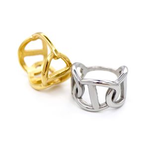 Liefde ringen women sieraden titanium staal enkele ring mode straat hiphop casual paar klassiek goud zilver met sieraden pouches pochette bijoux groothandel