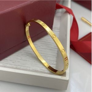Love's Bracelet High End Fashion Luxury Sterling Silve armband Designer armbanden voor mannen en vrouwen sieraden 4 mm