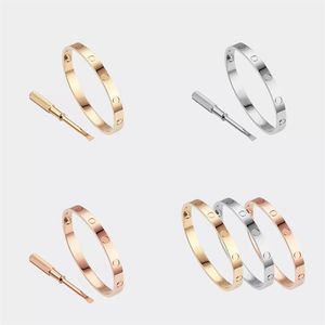 Love Screw Bracelet Designer Bangle 4 Diamond Charm Bracelets Designers Bijoux Titane Acier Plaqué Or Jamais Fade Non Allergique Or/Argent/Rose; Boutique/33965