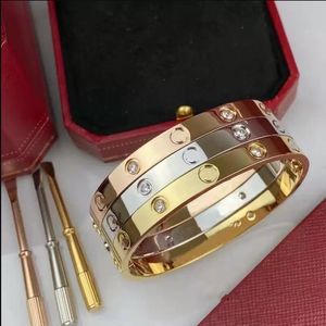 Liefde Schroefarmband Designer Armbanden Sieraden Dames Bangle Klassiek Ca Titanium Staallegering Verguld Ambachtelijke Kleuren Goud/sier/rose Nooit