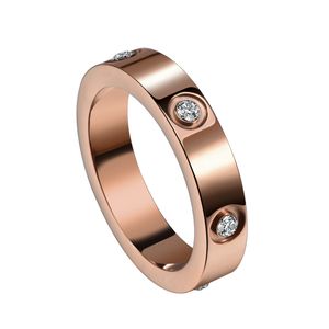 Love Screw Ring Luxury Designer Jewelry Mens Rings Classic Mens Diamond Titanium steel Alloy Gold-Plated Gold Silver Rose Size 4mm 5mm 6mm Self Love Cart Love Ring